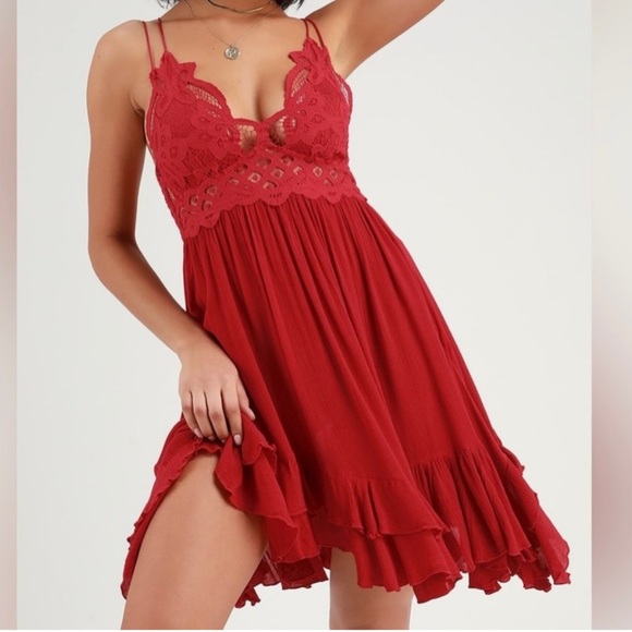 Free People Dresses & Skirts - Free People One Adella  lace slip dress